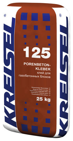 Клей для газобетонных блоков PORENBETONKLEBER 125