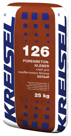 Белый клей для газобетонных блоков PORENBETONKLEBER WEISS 126