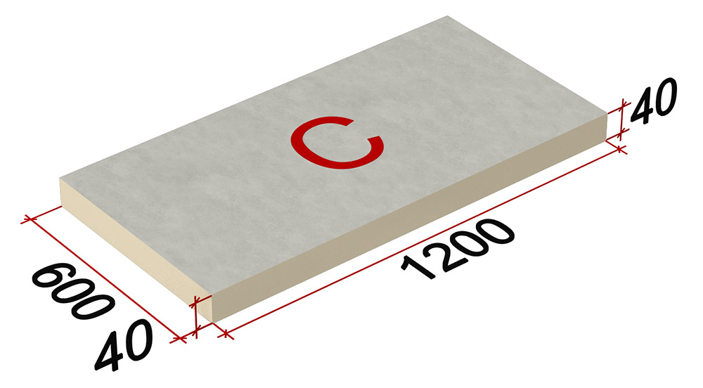 Плита уклонообразующая LOGICPIR SLOPE С 40