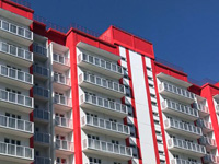 Покраска фасада многоэтажного дома в Липецке
